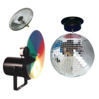 MBS-300CW Mirrorballset 30cm; colorwheel