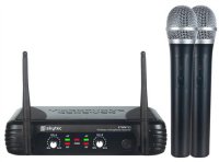 Skytec mikrofonn set UHF, 2 kanlov, 2x run mikrofon