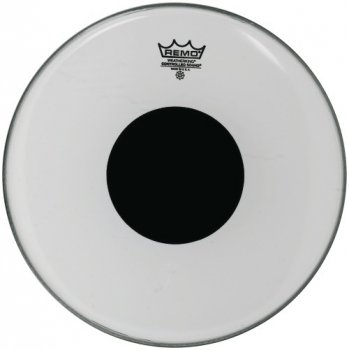 REMO 14" Controlled Sound Smooth White Black Dot