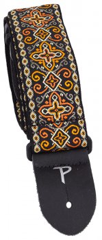 PERRI&apos;S LEATHERS 6726 Jacquard Orange Black Cross